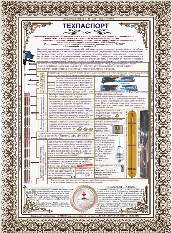 Универсальное Объемно-активное Заземление «UGS»,молниезащита,узип